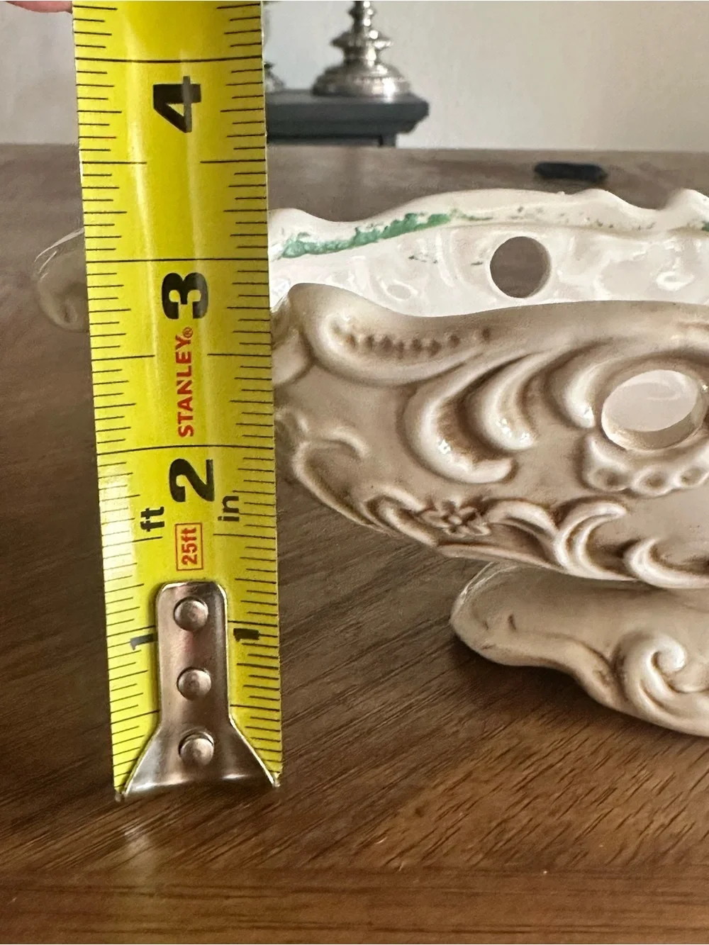 VNTG: IMARCO Rococo White Floral Ceramic Centerpiece Bowl Italy 11in E-298
